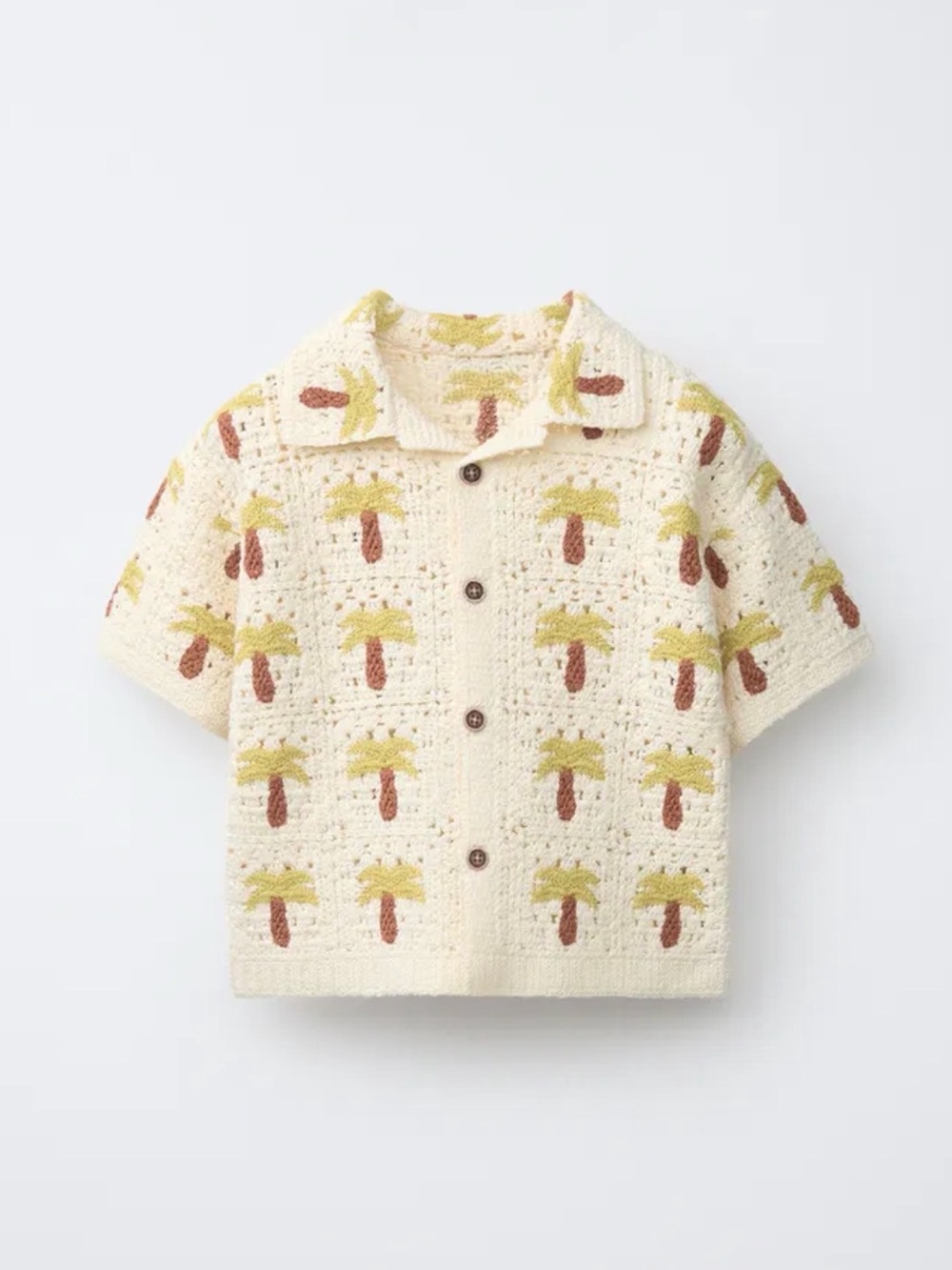 NWT Zara Palm Crochet Top - Picture 2 of 10